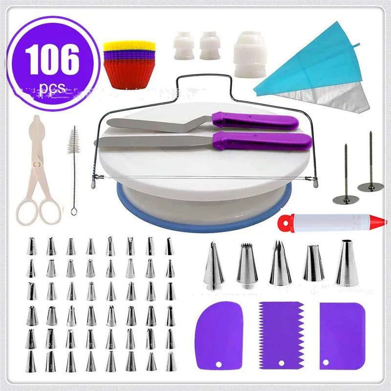 106 шт. набор тортов для торта, украшение рта, инструмент для выпечки, CakeDecor