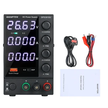 

WANPTEK DPS3010U 0-30V 0-10A 300W Switching DC Power Supply 4 Digits Display LED Adjustable Mini Power Supply AC 115V/230V