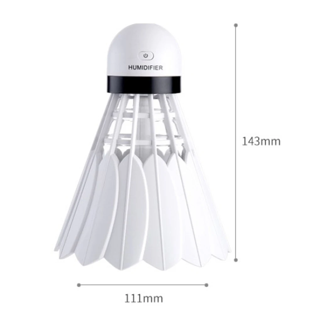 USB Badminton LED Night Light Humidifier Car Bedroom Office Home Air Purifier Electric Humidifier Essential Aroma Oil Diffuser