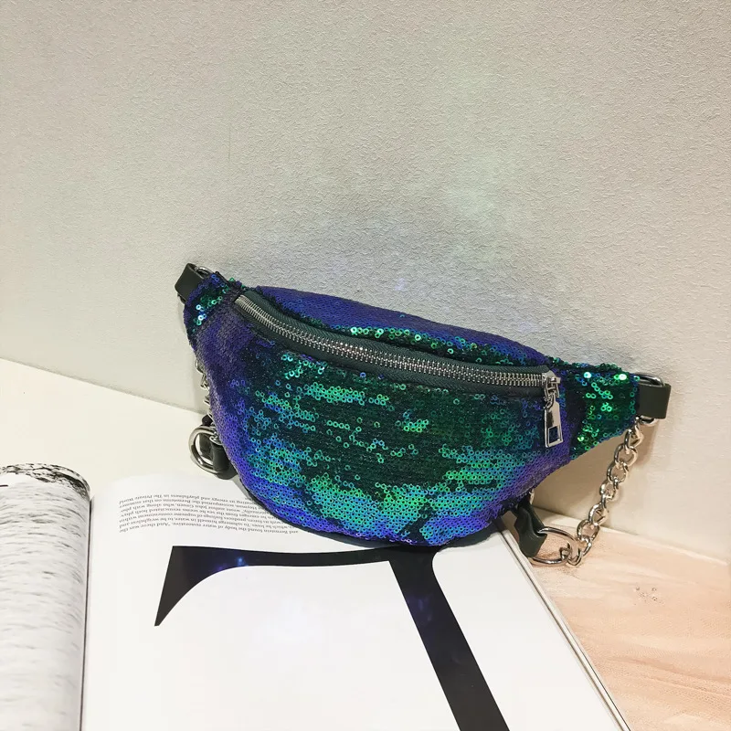 

2018 New Style Sequin Wallet Colorful Women's Chest Pack Shoulder Bag