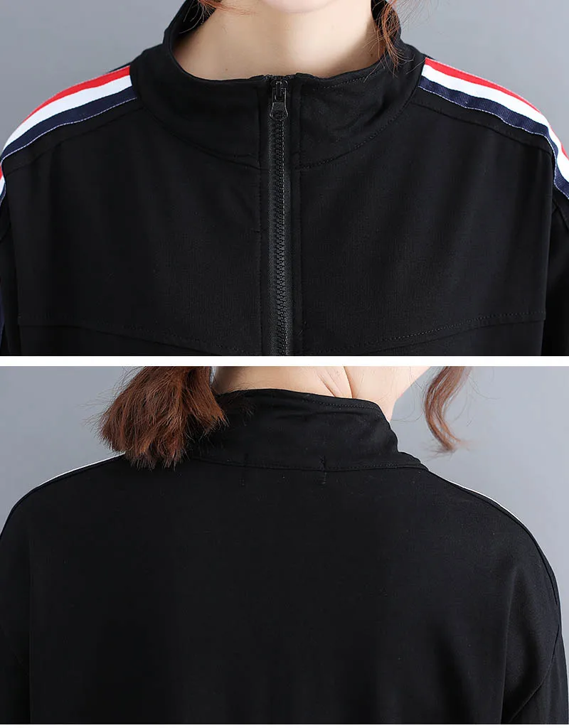 Осенние свитера большого размера, обхват груди 150 см, 6XL, 7XL, 8XL, 9XL, толстовки черного цвета, комплект из двух предметов