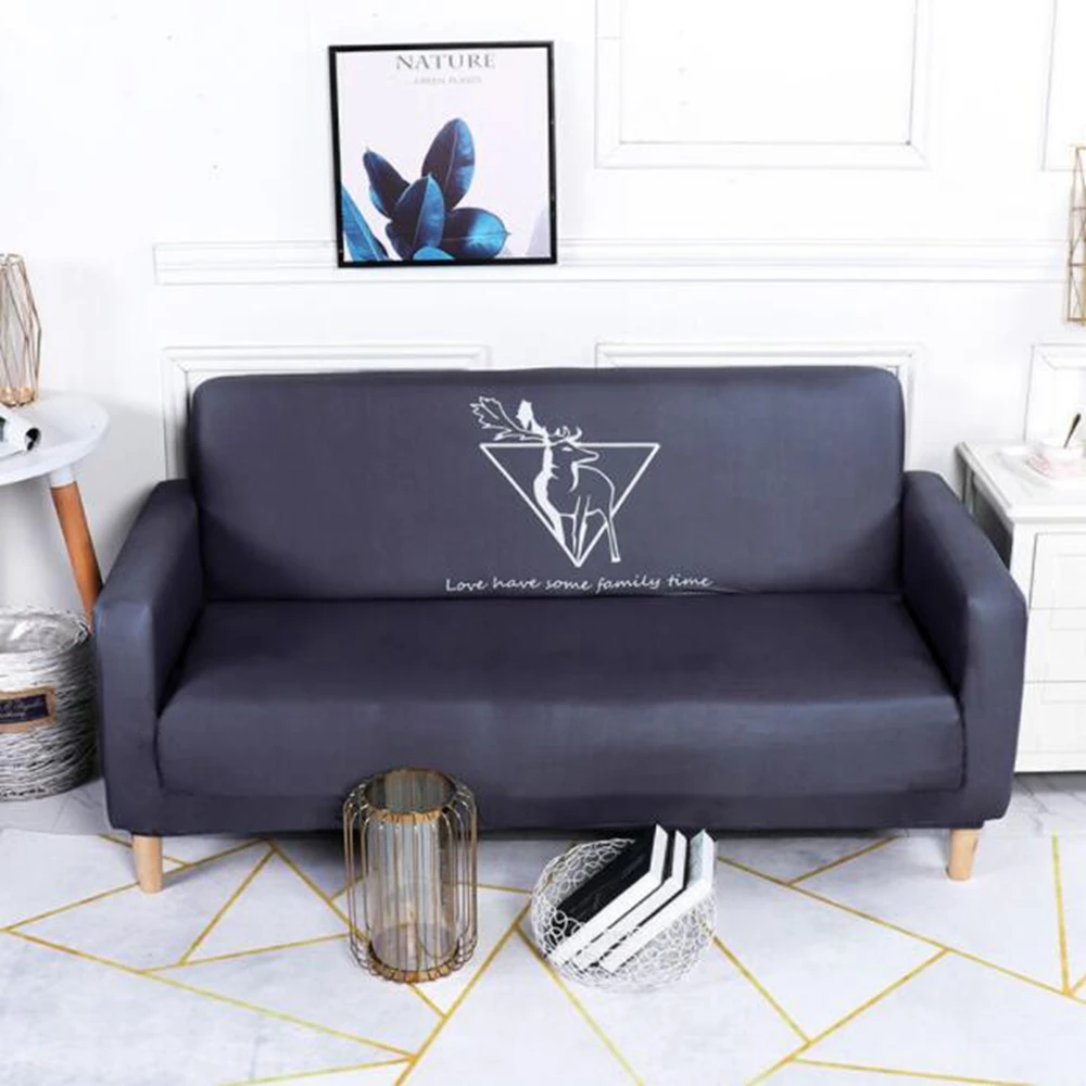 Лист геометрический мультфильм эластичный Sectional секционный чехол на диван из стрейч-материала полиэстер все включено накидка на диван подушки чехлов