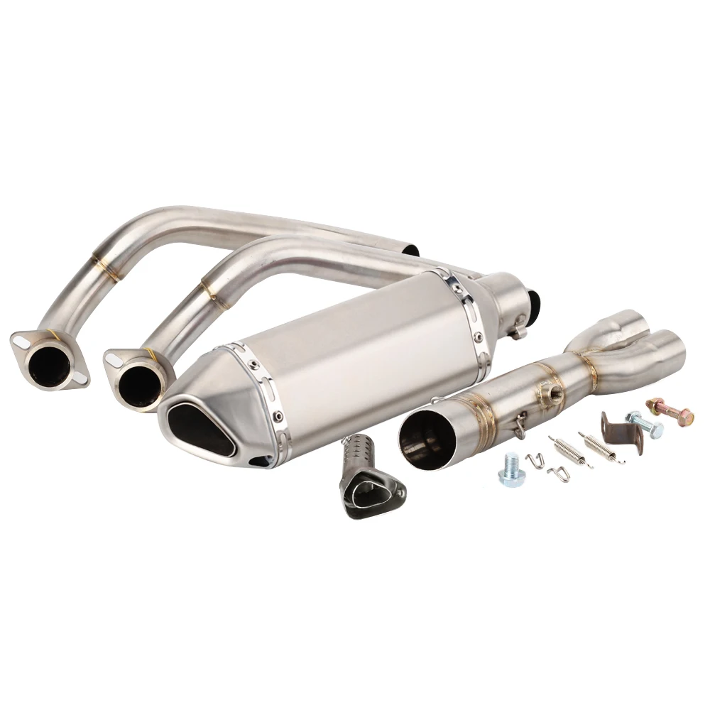 Для Yamaha MT 07 MT07 до XSR700 TRACER 700 16-19 MT 07 Escape Slip-on мотоцикл Akrapovic выхлопная и Соединительная труба - Цвет: E