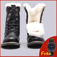 Зимняя обувь из натуральной шерсти; мужские теплые зимние ботинки ручной работы из натуральной кожи;# YM1568
