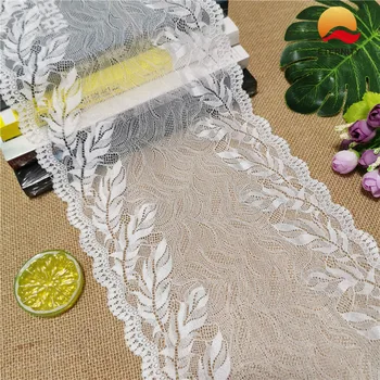 

E1800*21CM Lace elastic lace fabric ribbon for fabric wedding elastic lace decoration white large edge