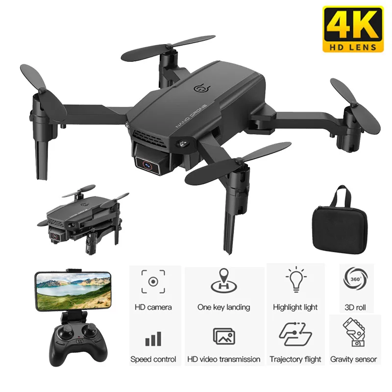 Mini zangão com 4k hd câmera 1080p wifi fpv rc zangão dobrável tempo de vôo de espera de altitude 10min rc quadcopter para o miúdo
