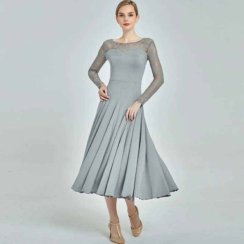 Кружевные платья для конкурса бальных танцев для женщин Танго стандартные танцы, вальс индивидуальные платья Foxtrot представление одежда DC3586