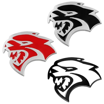 

1pcs 3D Metal Hellcat SRT Emblem Car Sticker Front Fender Badge Door Metal Sticker For Challenger Charger SRT GT Car Styling