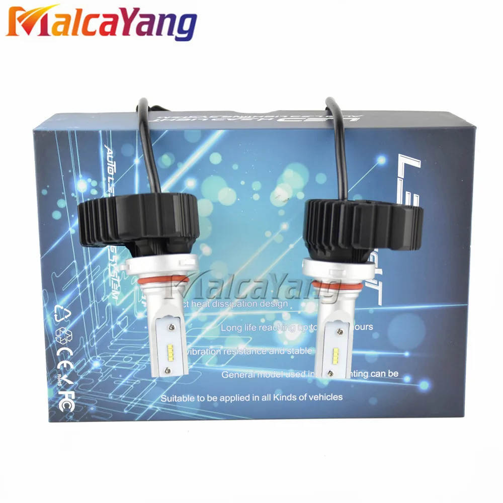 2 шт. 9005 9006 H11 H4 H7 Led H1 авто фары 4000LM 6500 к автомобильная лампа все в одном CSP Светодиодная лампа