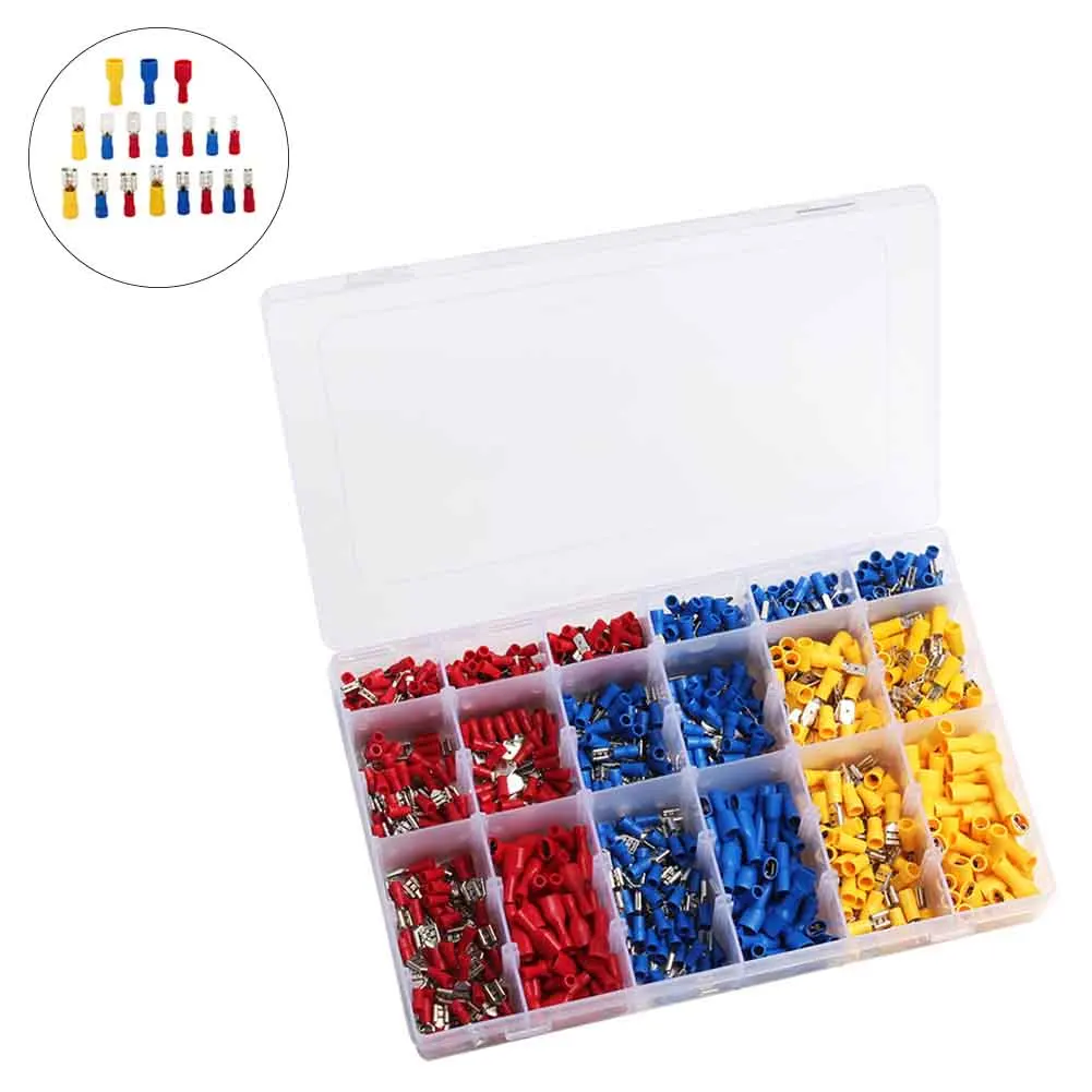 

900pcs Workshops Electrical Wire Connectors Garage Multifunction Crimp Terminal Set Assorted Insulated With Box Waterproof Car