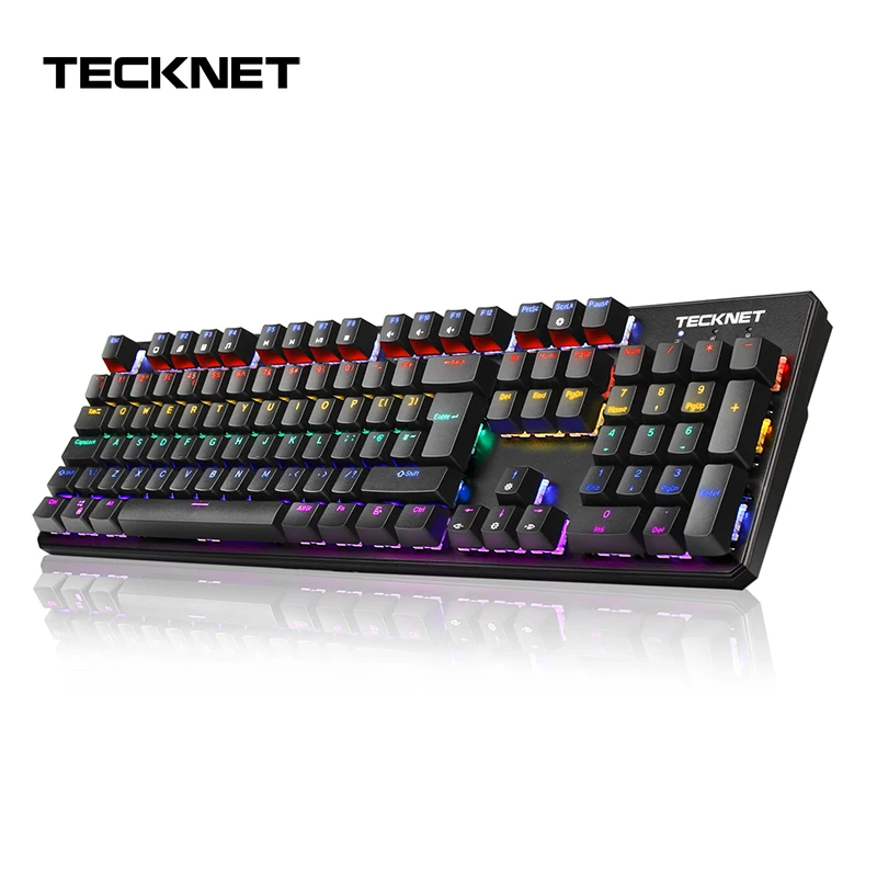 TeckNet 105 Keys Wired Mechanical Keyboard UK Layout Blue Anti-ghosting Gaming for Tablet Desktop | Компьютеры и офис