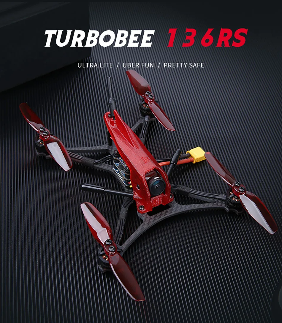 IFlight TurboBee 136RS V2 136 мм 4S микро FPV гоночный Дрон BNF W/Canopy/HQT3x2 prop/RunCam Nano2 камера/BeeMotor 1104 4200KV мотор