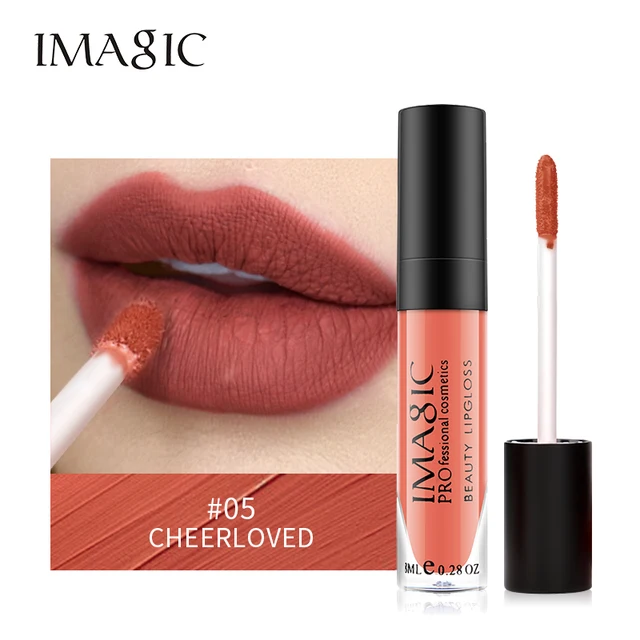 IMAGIC 1pcs matte  Sexy Matte Lipstick lipgloss Waterproof Long Lasting Gloss Beauty makeup lip gloss fashion lip 2