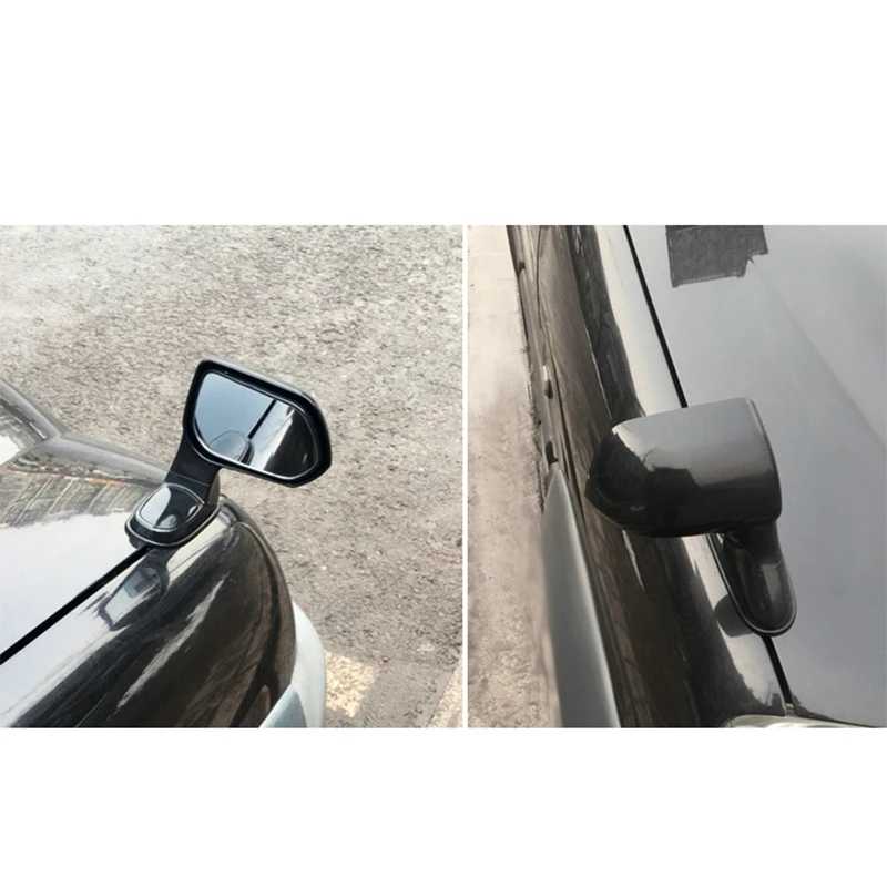Автомобильное квадратное плоское зеркало заднего вида черного цвета с широким углом обзора боковые зеркала заднего вида