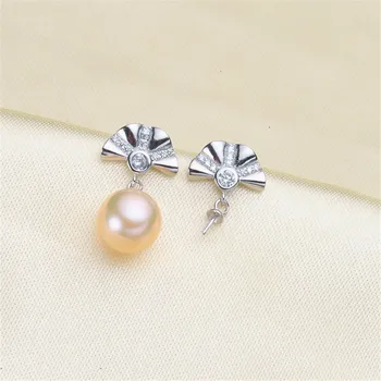 

Plated Silver Earrings Mountings Pearl Ear Wires Earrings Hook Findings Settings for DIY Stud Earrings Jewelry Making Findings