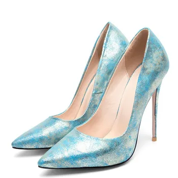 

YECHNE Stiletto women Golden Pumps Bridal Hooks High heels Shoes Plus Size 43 Party Woman Shoes Fashion Sexy Punctual Teen