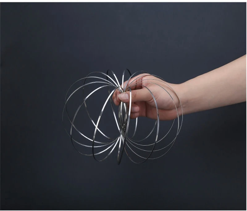 New Magic Ring Toroflux Torofluxus Flowtoy Amazing Flow Ring Toys Kinetic Spring Toy Funny Outdoor Game Intelligent Toy Fidget 6