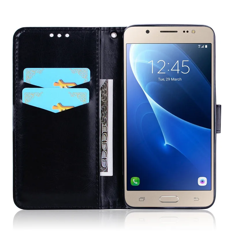 Чехол для samsung Galaxy J5 J510 J510F силиконовый откидной Чехол для бумажника кожаный чехол для телефона samsung Galaxy J5 чехол
