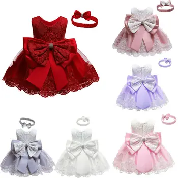 

Infant Dress Christmas Baby Princess Party Dresses For Baby Girls Christening Dress 1 Year Birthday Dress Newborn Baby Clothes
