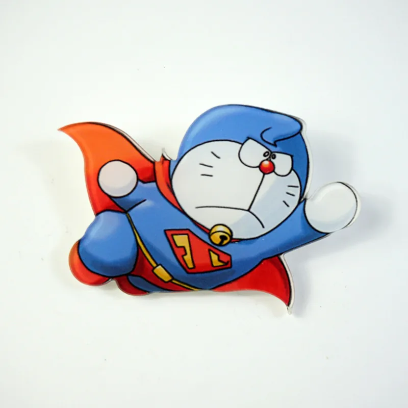 Мечта робот Брошь прекрасный маленький Jingle значок Япония мультфильм Doraemon синий толстый костюм плитки слова булавка аксессуары для одежды