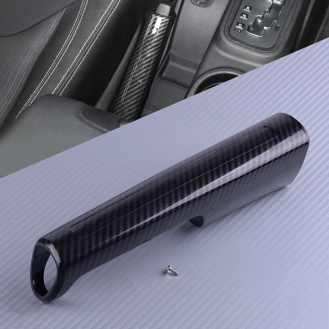 

DWCX ABS Carbon Fiber Texture Handbrake Hand Brake Trim Cover Fit for Jeep Wrangler JK 2007-2011 2012 2013 2014 2015 2016 2017