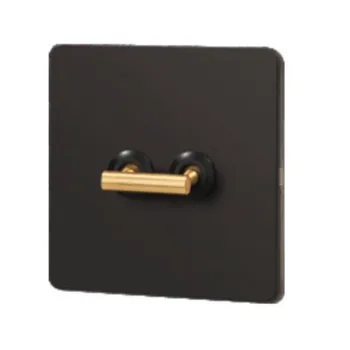 

LIWBET 1 Gang 3 Way Wall Switch And Black Color Stainless Steel Panel Light Switch