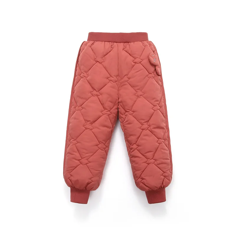 Red Pant Комбинезон для маленьких мальчиков, комбинезон для девочек, хлопковый комбинезон для детей, одежда г., Зимние Детские утепленные штаны с карманами, От 1 до 6 лет - Цвет: Red Pant