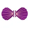 5 pairs/lot Sexy women disposable adhesive nipples covers  breathable purple glitter shell invisible sticker Chest Petals ► Photo 1/5
