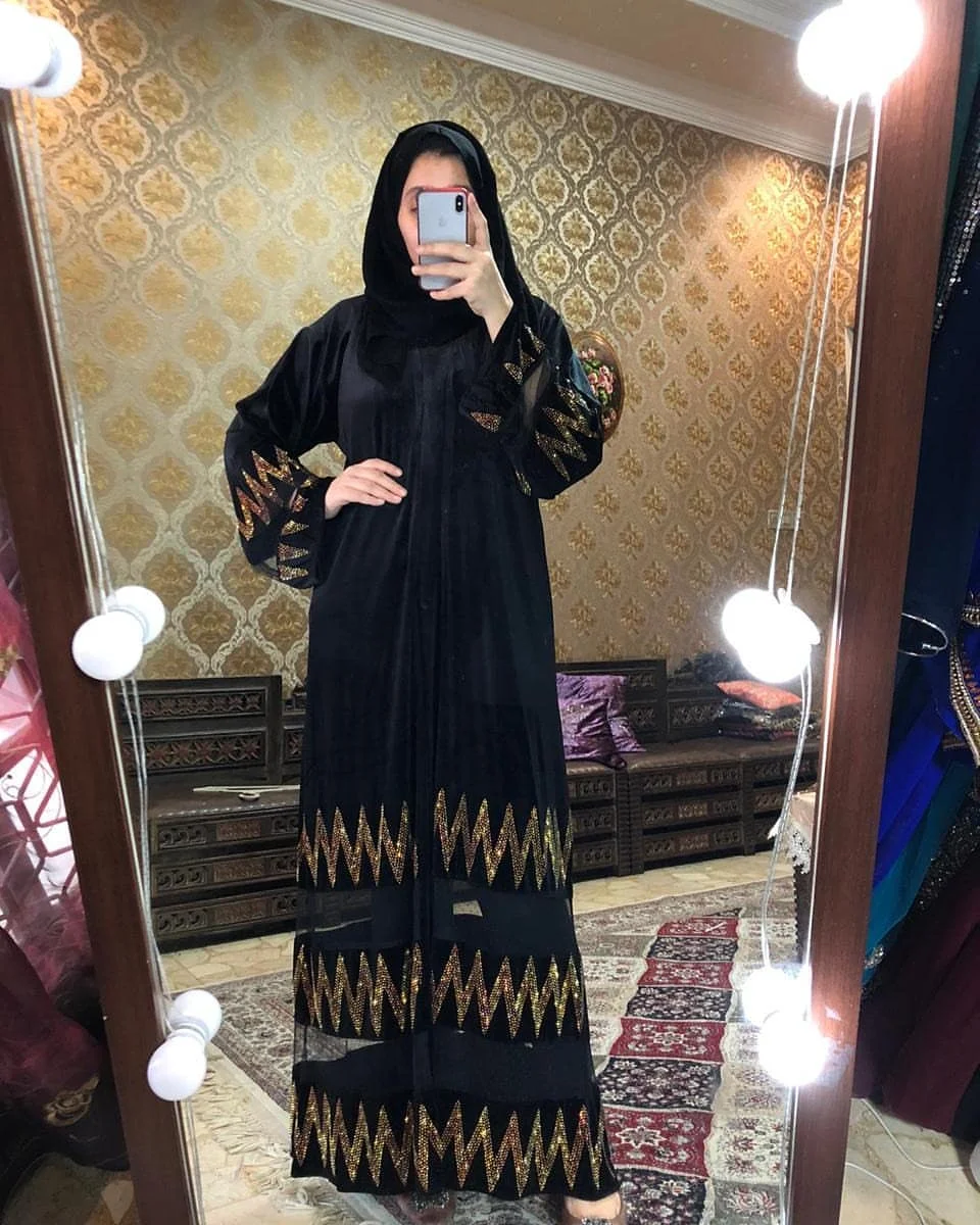 

Muslim fashion Dress with hijab Women Abaya Dubai Bangladesh Evening Dresses Moroccan Kaftan Turkish Pakistan Abaya Long dresses