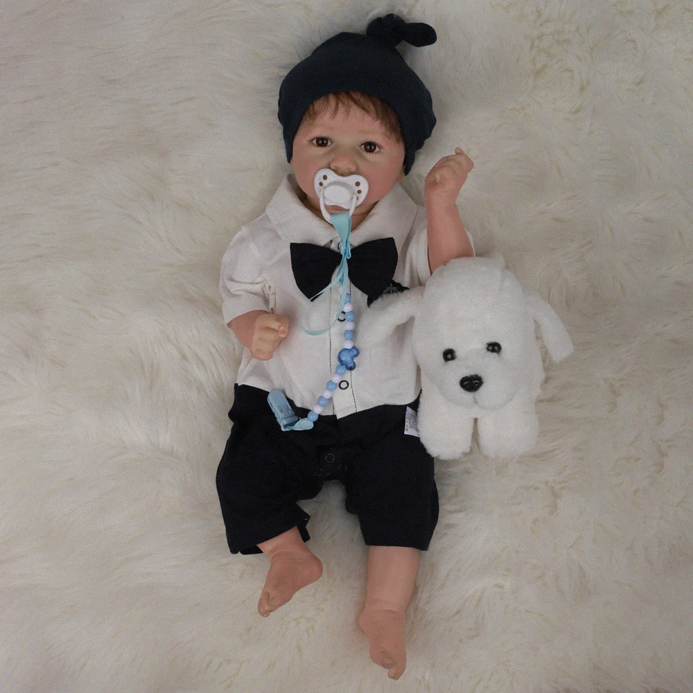 Прекрасная мода Bebe Reborn Baby Doll полное тело мягкий винил тело силиконовый тело Реалистичная кукла игрушка для ребенка день рождения подарки на Рождество 50 см