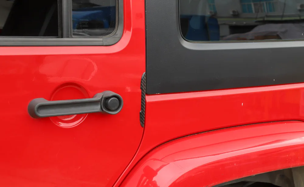 Sansour для Jeep Wrangler JK 2007- автомобильные дверные края анти-столкновения полосы наклейки внешние автомобильные принадлежности для Jeep