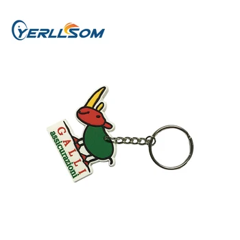 

High Quality Customized Peronalized 2D soft rubber keychain with custom shape for events K20053007