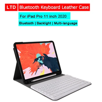 

Bluetooth Keyboard Leather Case For iPad Pro 11inch 2020 Russian Arabic Italian Thai Hebrew Korean Spanish French German Keyboar