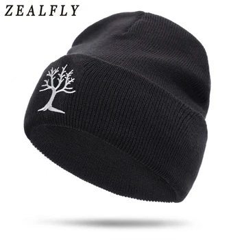 

Tree Embroidery Winter Ladies Hats xxxtentacion Dreadlocks Skullies Beanies Casual Hats For Men Black Knitted Cap