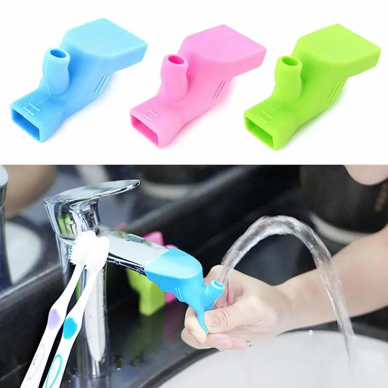 

3 Colors Premium Baby Washing Hands Faucet Extender Fountain Silicone Tap Kitchen Faucet Accessories For Bathroom Kitchen Sink