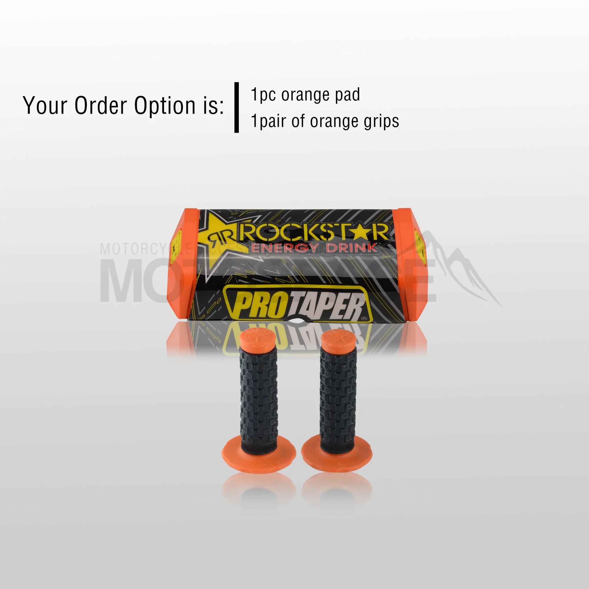 Orange Pad Grip Руль для Pro Taper Pack Bar 1-1/" Phantasy ручка бар колодки ручки Pit Pro Гонки Грязь велосипед ямы мотоцикл с адаптер cnc - Цвет: Orange Pad Grip