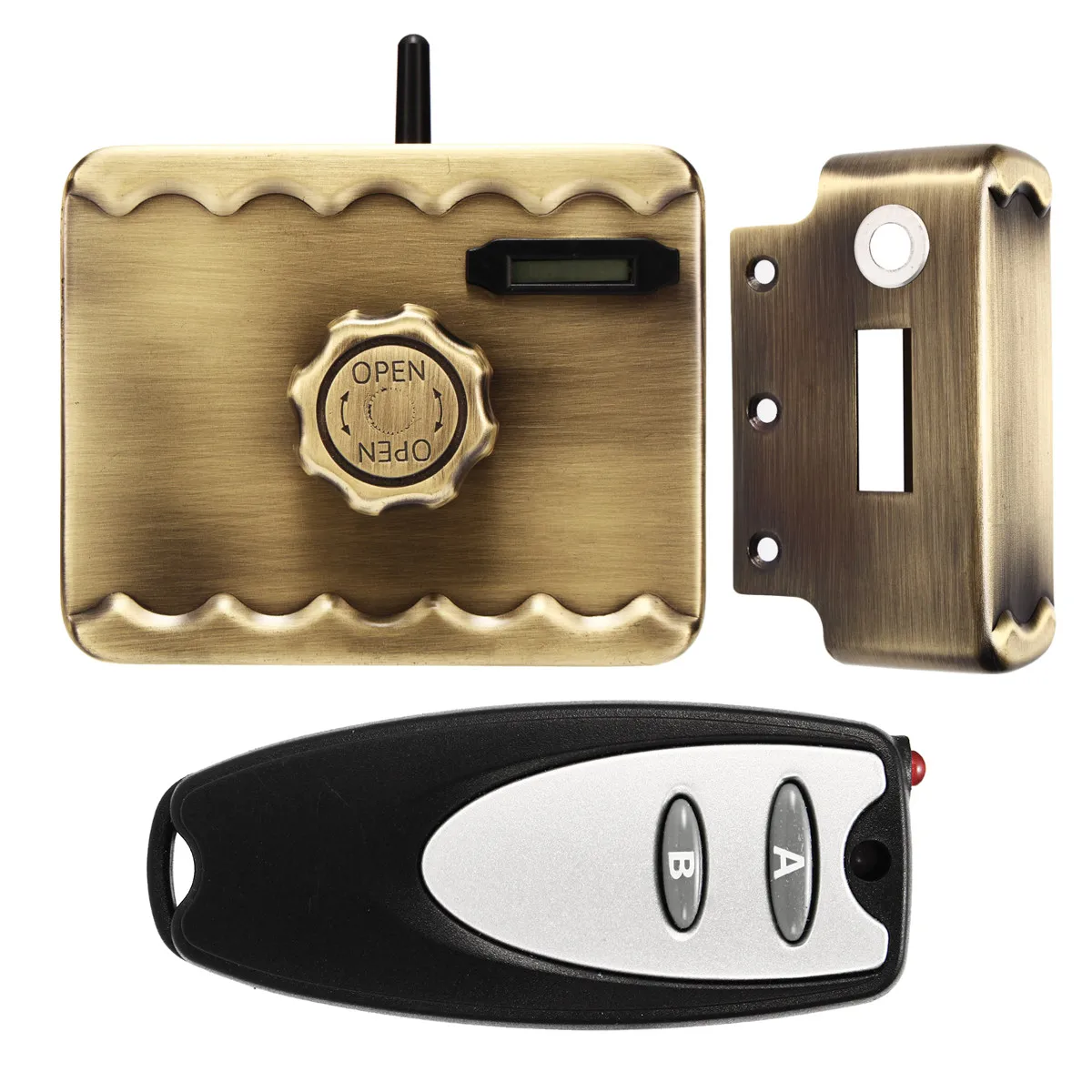 

Remote Control Door Lock Electric Bolt Lock Wireless Anti-Theft Security Lock bluetooth Access Control System Kit Home Security