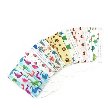 

50pcs Disposable Mask for Children Cartoon Prints Kids Child Fashion Mouth Mask Anti Flu PM25 Protective Mask Fast Delivery
