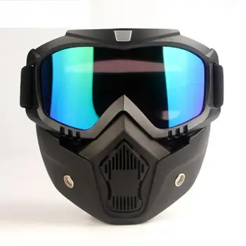 

Adult Motorcycle Helmet Wind Dust Proof Mouth Face Mask Respirator Motocross Goggles Glasses Workplace Safety Protective Eyewear