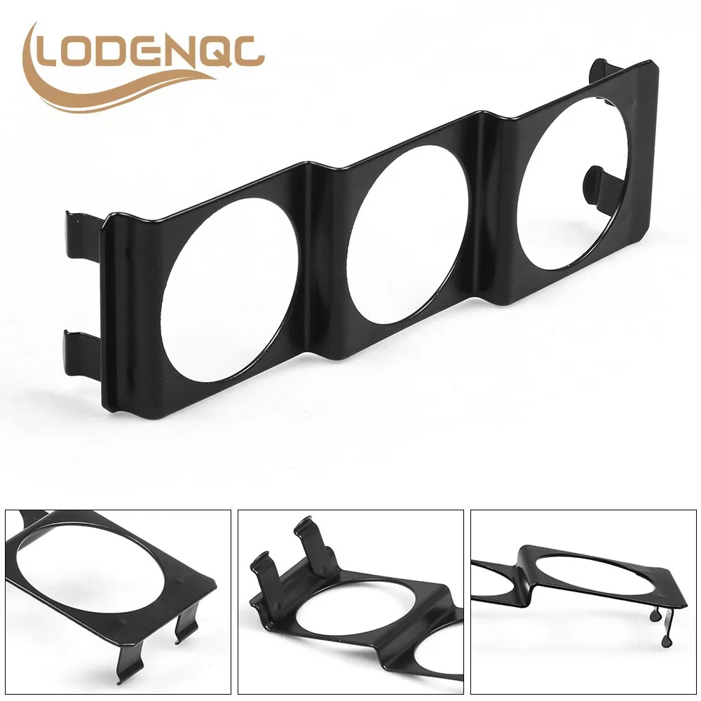Lodenqc Universal 52mm Tripe 3 Gauge Meter Radio Din in Dash Panel Pod Black 2inch BX102259-BK | Автомобили и мотоциклы
