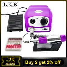 LKE электрическая дрель для ногтей, профессиональный маникюрный фрезерный станок, фрезы, оборудование для маникюрного салона, электрические сверла, инструменты