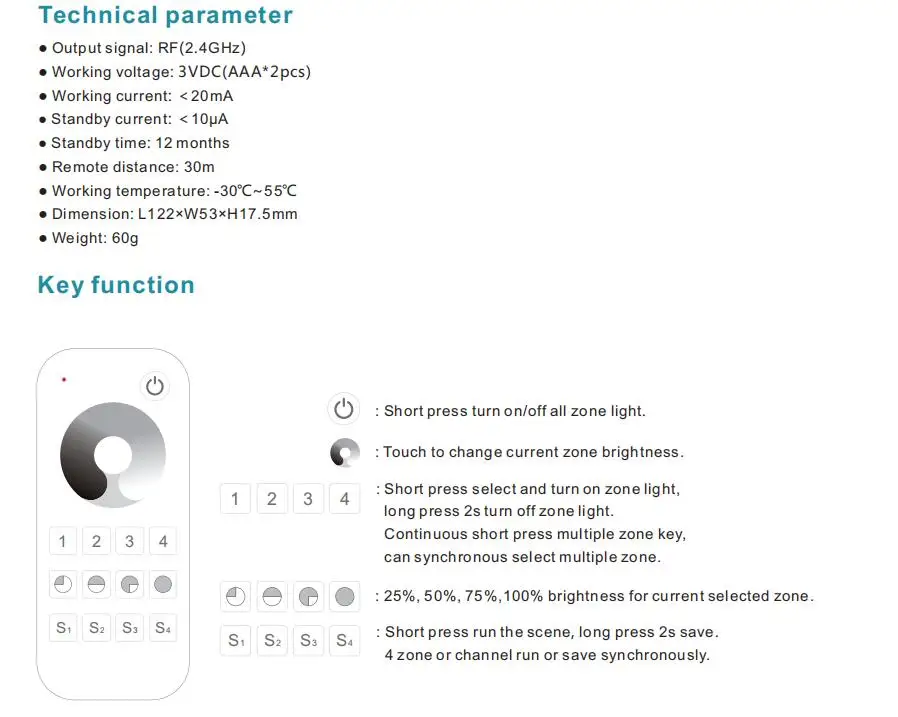 Remoto Sem Fio Escurecimento para Alexa Echo