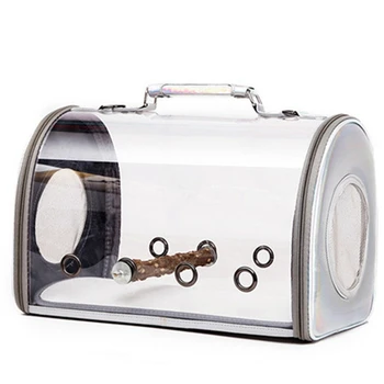 

Portable Pet Bird Carrier Transparent Breathable Travel Cage Tote Bag Parrot Handbag Outdoor Birds Travel Houlder Bag
