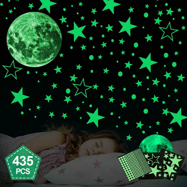 Glow In The Dark Stars For Ceiling With Glow Stars & The Moon - Glow In The  Dark Stickers For Ceiling Perfect For Kids Room - Wall Stickers - AliExpress