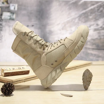 

3 Colors Men Army Boots Hiking Sport Shoes Ankle Men Sneakers Outdoor Boots Men's Military Desert Waterproof Work Safety Shoes