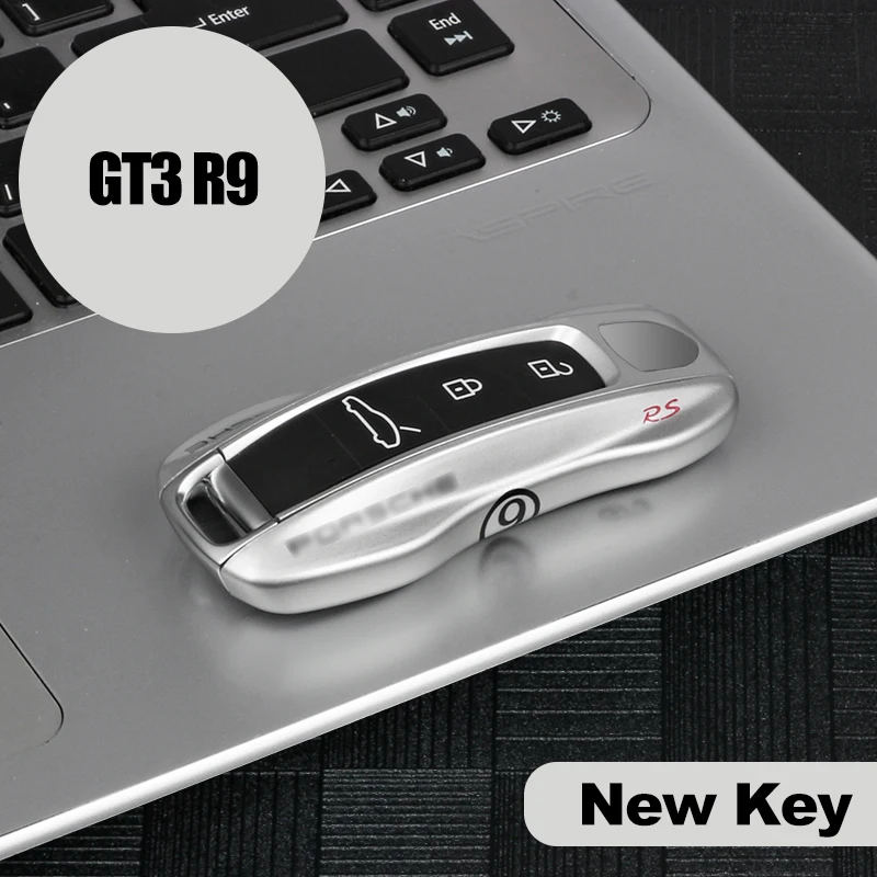 Для Porsche Panamera Cayenne Macan 911, новинка 718, GTR3, милый мультяшный чехол с бантиком для ключей Porsche, защитный чехол, автомобильные аксессуары - Название цвета: Silver for new key