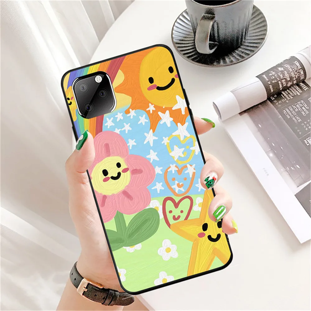 Для Iphone XR Ip8 8Plus 6s 7 11Pro 11 Pro Max чехол с милым мультяшным рисунком из ТПУ черный