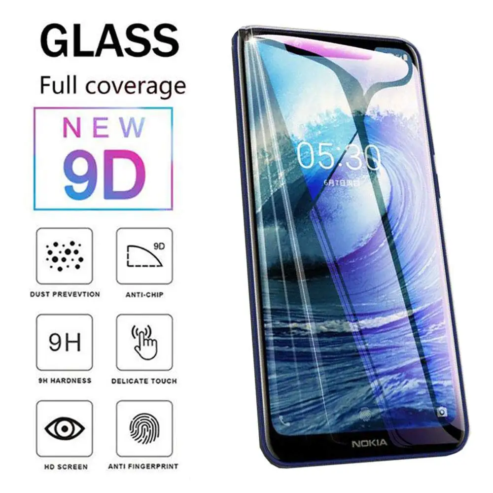 Закаленное стекло с полным покрытием для Nokia X3 X5 X6 X7 X71 Защита экрана 4 2 3 1 5 6 7 PLUS 8