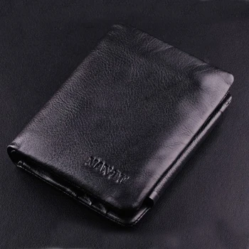 

Modern Men Luxury Leather Zipper Wallet Card Pack Trifold Wallet Coin Purse