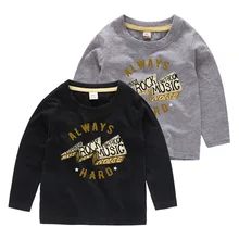 Осенняя одежда для мальчиков детская одежда в Корейском стиле Осенняя детская футболка с длинными рукавами Детская Базовая рубашка a Generat